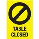 Avery Surface Safe TABLE CLOSED Preprinted Decals - 10 / Pack - Table Closed Print/Message - 4" Width x 6" Height - Rectangular 