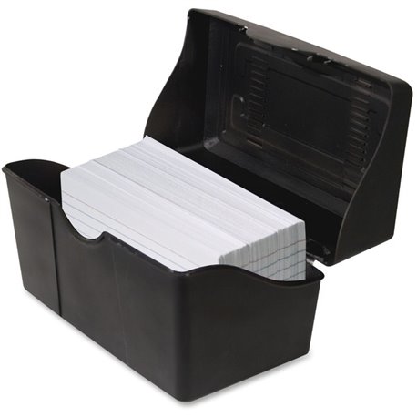 Advantus Index Card Holder - Plastic - 1 Each - Black