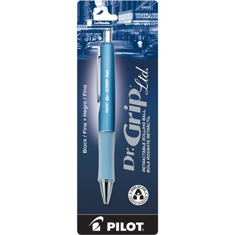 Pilot Dr. Grip Retractable Gel Rollerball Pens - Fine Pen Point - 0.7 mm Pen Point Size - Refillable - Retractable - Black Gel-b