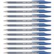 Pilot Better BP-S Ball Stick Pens - Medium Pen Point - 1 mm Pen Point Size - Refillable - Blue - Crystal, Clear Barrel - Stainle