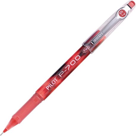 Pilot Precise P-700 Precision Point Fine Capped Gel Rolling Ball Pens - Fine Pen Point - 0.7 mm Pen Point Size - Red Gel-based I