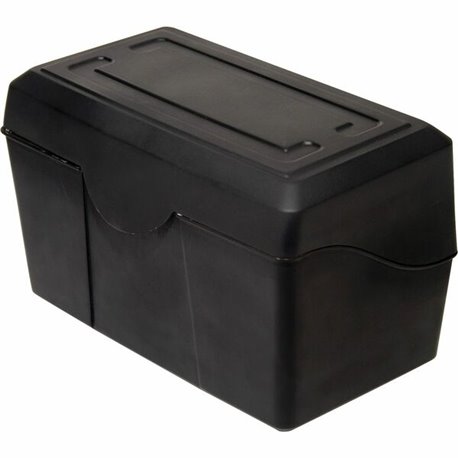 Advantus Index Card Holder - 5.9" x 9" x 5.5" x - Plastic - 1 Each - Black