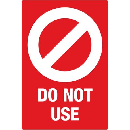 Avery Surface Safe DO NOT USE Table & Chair Decals - 10 / Pack - Do Not Use Print/Message - 4" Width x 6" Height - Rectangular S