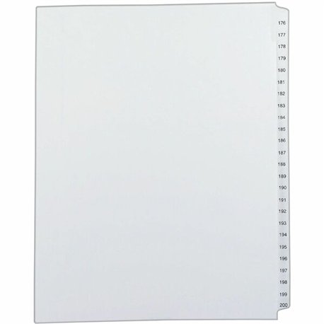 Avery Allstate Style Collated Legal Dividers - 1 x Divider(s) - Side Tab(s) - 176-200 - 25 Tab(s)/Set - 8.5" Divider Width x 11"