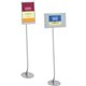 Quartet Designer Freestanding Sign Stand - 1 Each59" Height - 11" Holding Width x 17" Holding Height - Rectangular Shape - Doubl