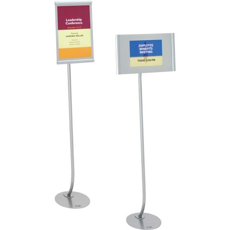 Quartet Designer Freestanding Sign Stand - 1 Each59" Height - 11" Holding Width x 17" Holding Height - Rectangular Shape - Doubl