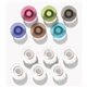 Quartet Glass Board Magnets - 0.5" Diameter - Cylinder - Rounded Edge - 12 / Pack - Assorted, Clear