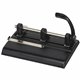 Master 1325B Hole Punch - 3 Punch Head(s) - 40 Sheet of 20lb Paper - 9/32" Punch Size - Round Shape - Black