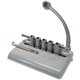 Master Products Adjustable 5-hole Punch - 5 Punch Head(s) - 40 Sheet - 11/32" Punch Size - Tan