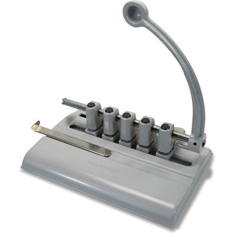 Master Products Adjustable 5-hole Punch - 5 Punch Head(s) - 40 Sheet - 11/32" Punch Size - Tan