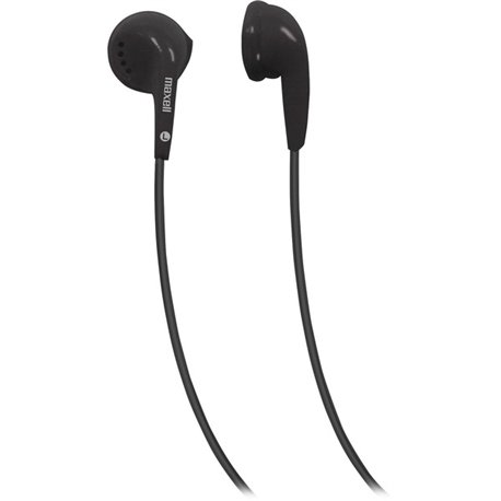 Maxell EB-95 Stereo Earphone - Stereo - Black - Mini-phone (3.5mm) - Wired - 32 Ohm - 20 Hz 23 kHz - Silver Plated Connector - E