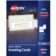 Avery Half-fold Greeting Cards - 97 Brightness - 8 1/2" x 5 1/2" - Matte - 30 / Box - Perforated, Heavyweight, Rounded Corner - 