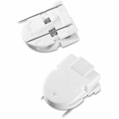 Advantus Panel Wall Clips - 40 Sheet Capacity - 20 / Box - White - Plastic