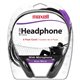 Maxell HP200MIC 199929 Headset - Mini-phone (3.5mm) - Wired - Ear-cup - 6 ft Cable - Black