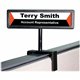 Advantus People Pointer Cubicle Sign - 1 Each - 9" Width x 2.5" Height x 0.6" Depth - Cubicle-mountable - Black