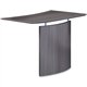 Mayline Left Hand Bridge - 24" x 48"29.5" , 1" Work Surface - Beveled Edge - Material: Steel - Finish: Gray, Laminate, Silver - 