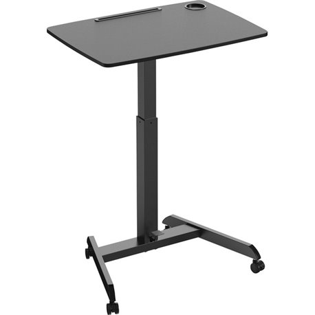 Kantek Adjustable Height Mobile Sit Stand Desk - Adjustable Height - 22" Table Top Length x 31.50" Table Top Width - 49" HeightA