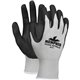 Memphis Nitrile Coated Knit Gloves - Medium Size - Gray, Black - Durable, Comfortable, Cut Resistant, Seamless, Knit Wrist, Spil