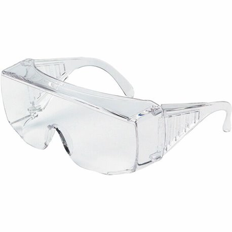 MCR Safety 9800 Series Clear Uncoated Lens Safety Glasses - Ultraviolet Protection - Polycarbonate - Clear - Side Shield - 1 Eac