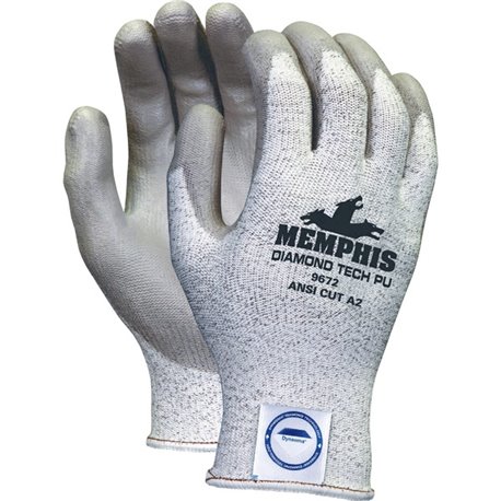 Memphis Dyneema Dipped Safety Gloves - X-Large Size - Gray - Breathable, Comfortable, Abrasion Resistant, Tear Resistant, Cut Re