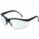 MCR Safety Klondike Safety Glasses - Ultraviolet Protection - Clear Lens - Matte Black Frame - Lightweight - 1 Each