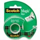 Scotch Magic Matte Finish Tape - 25 ft Length x 0.75" Width - 1" Core - Adhesive Backing - Dispenser Included - Handheld Dispens