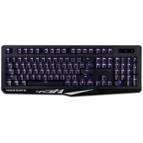 Mad Catz The Authentic S.T.R.I.K.E. 4 Mechanical Gaming Keyboard - Black - Cable Connectivity Multimedia Hot Key(s) - Windows - 