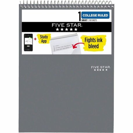 Mead 1-Subject Notepad - 100 Sheets - Wire Bound - 8 1/2" x 11" - White Paper - Assorted Laminated Plastic Cover - Perforated - 