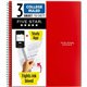 Mead Wirebound Notebooks - 150 Sheets - Wire Bound - 11" x 8 1/2" - White Paper - Assorted Cover - Pocket, Stiff-back, Perforate