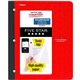 Five Star 11" 1-subject Wireless Notebook - 80 Sheets - Sewn - College Ruled - 3 Hole(s) - 9 1/8" x 11" - BlackPlastic Cover - P