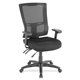 Lorell Mesh High-Back Office Chair - Black Fabric Seat - Black Nylon Back - 5-star Base - Black - 1 Each