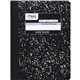 Mead Wide Ruled Composition Notebook - 100 Sheets - Sewn - 7 1/2" x 9 3/4" - White Paper - Black Marble Cover - 1 Each