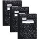 Mead Wide Ruled Comp Book - 100 Sheets - 100 Pages - Sewn - 9 3/4" x 7 1/2" - 9" x 7" x 0.5" - Black Marble Cover - Multiplicati