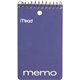 Mead Wirebound Memo Book - 60 Sheets - 120 Pages - Wire Bound - College Ruled - 3" x 5" - White Paper - AssortedCardboard Cover 