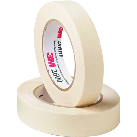 Highland Economy Masking Tape - 60 yd Length x 1" Width - 4.4 mil Thickness - 3" Core - Rubber Backing - For Labeling, Bundling,