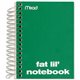 Mead Fat Lil' Notebook - 200 Sheets - Wire Bound - 4" x 5 1/2" - White Paper - AssortedCardboard Cover - Perforated - 1 Each