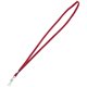 Advantus J-Hook Deluxe Lanyard - 24 / Box - 36" Length - Red - Nylon, Cotton, Metal