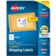Avery TrueBlock Shipping Labels - 3 21/64" Width x 4" Length - Permanent Adhesive - Rectangle - Inkjet - White - Paper - 6 / She