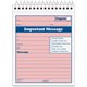 Adams Spiral-bound Phone Message Booklet - 50 Sheet(s) - Spiral Bound - 4" x 5.50" Sheet Size - 1 Each