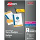 Avery Vertical Name Badges with Tickets Kit for Laser and Inkjet Printers, 4-1/4" x 6" - White, Black - 25 / Pack