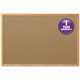 Mead Classic Cork Bulletin Board - 36" Height x 24" Width - Natural Cork Surface - Self-healing - Oak Aluminum Frame - 1 Each