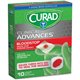 Curad Blood Stop Gauze Packets - 1" x 1" - 10/Box - 10 Per Box - White