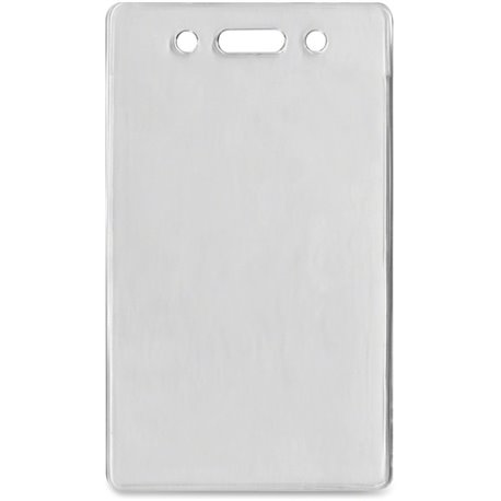 Advantus Proximity Card Vertical Badge Holder - 2.4" x 3.4" - Vinyl - 50 / Pack - Clear