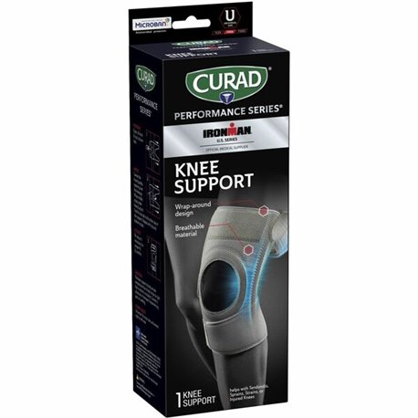 Curad Performance Series Knee Supports - Gray - Neoprene - 1 Each