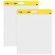 Post-it Self-Stick Easel Pads - 20 Sheets - Plain - Stapled - 18.50 lb Basis Weight - 20" x 23" - White Paper - Self-adhesive, R
