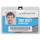 Advantus Horizontal Badge Holder with Clip - 4" x 3" - Vinyl - 50 / Pack - Clear