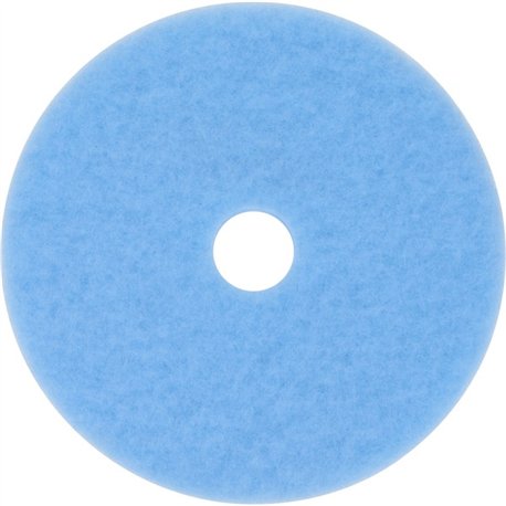 3M Sky Blue Hi-Performance Burnish Pad 3050 - 5/Carton - Round x 20" Diameter x 1" Thickness - Burnishing - Linoleum, Sheet Viny