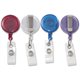 Advantus Retracting ID Card Reel with Belt Clip - 4 / Pack - Translucent Assorted