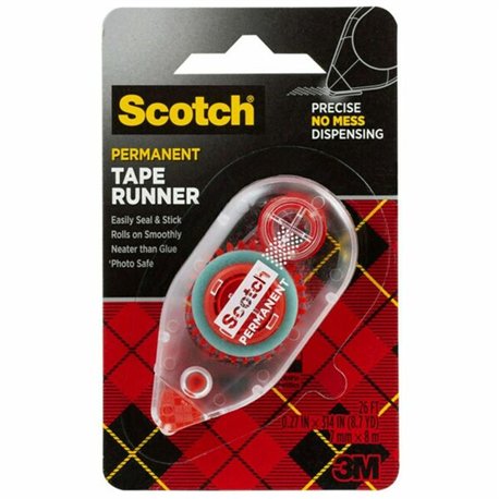 Scotch Double-Sided Adhesive Roller - 26 ft Length x 27" Width - Dispenser Included - Handheld Dispenser - For Multipurpose - 1 