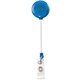 Advantus Translucent Retractable ID Card Reel with Snaps - Vinyl, Nylon, Metal - 12 / Pack - Translucent Blue, Clear